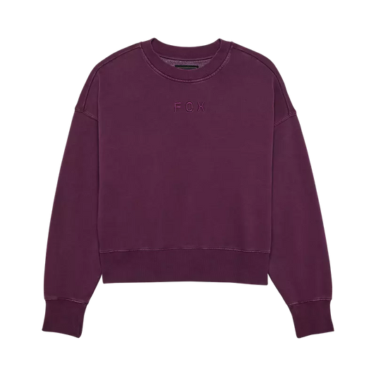 Fox Womens Wordmark Oversized Crew Pullover