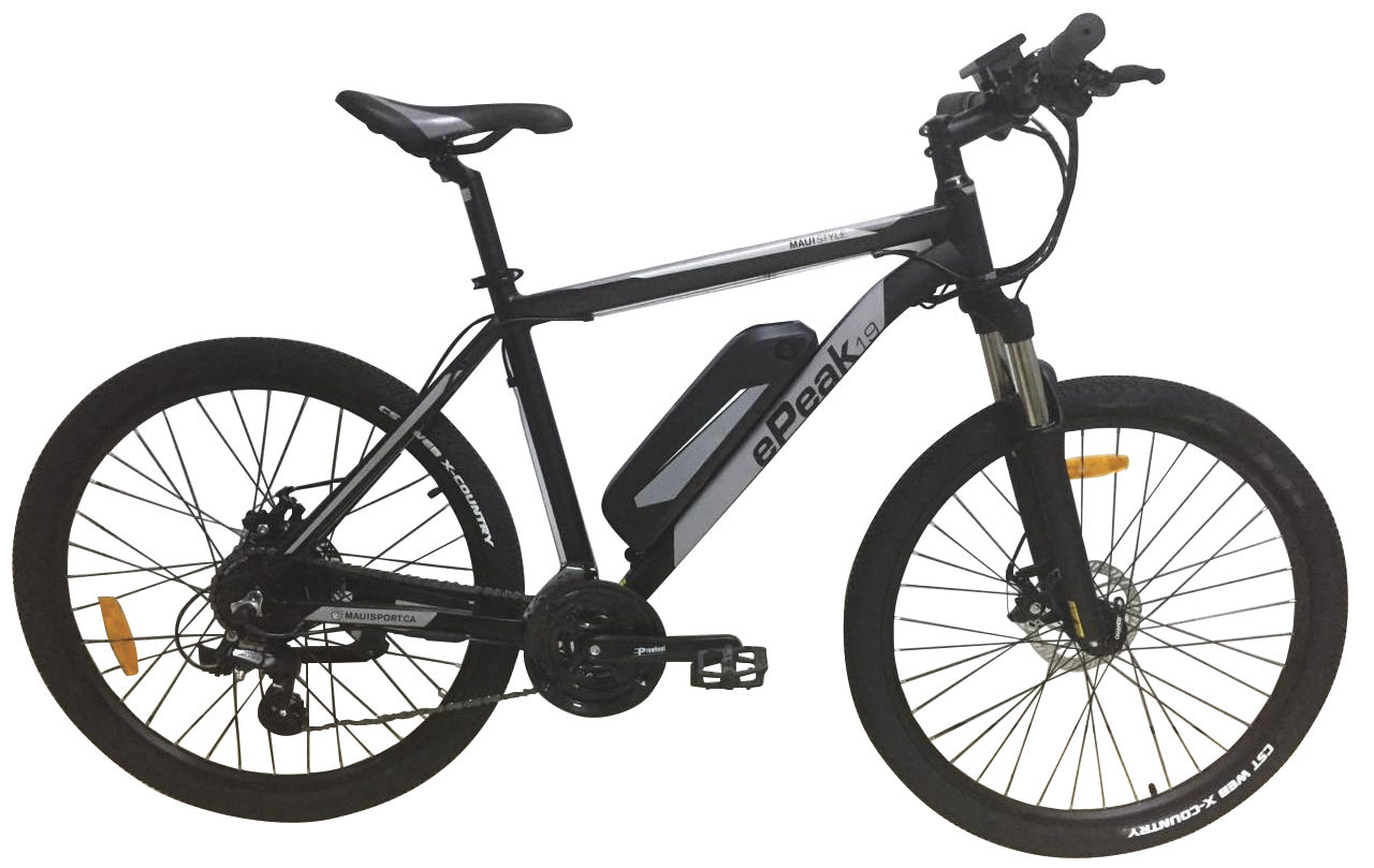 Maui BIK101 - 26" E-Mountain Bike Black/Grey with frame of 19"