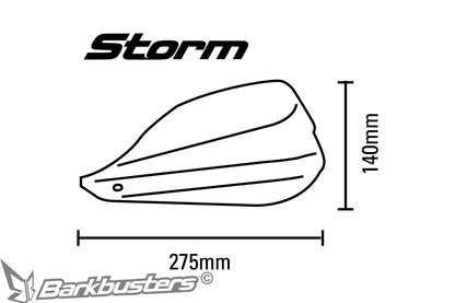 Barkbusters Storm Handguard – Single Point Bar End Mount (threaded)
