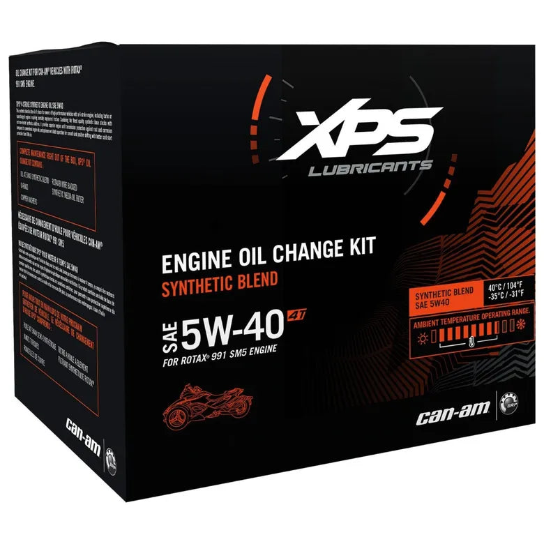 4T 5W-40 Synthetic Blend Oil Change Kit For Rotax 991 (SM5) Engine
