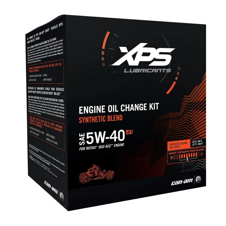 Ryker 4T 5W-40 Synthetic Blend Oil Change Kit For Rotax 900 CC Engine